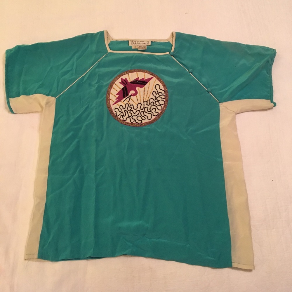Vintage Silk top with beading